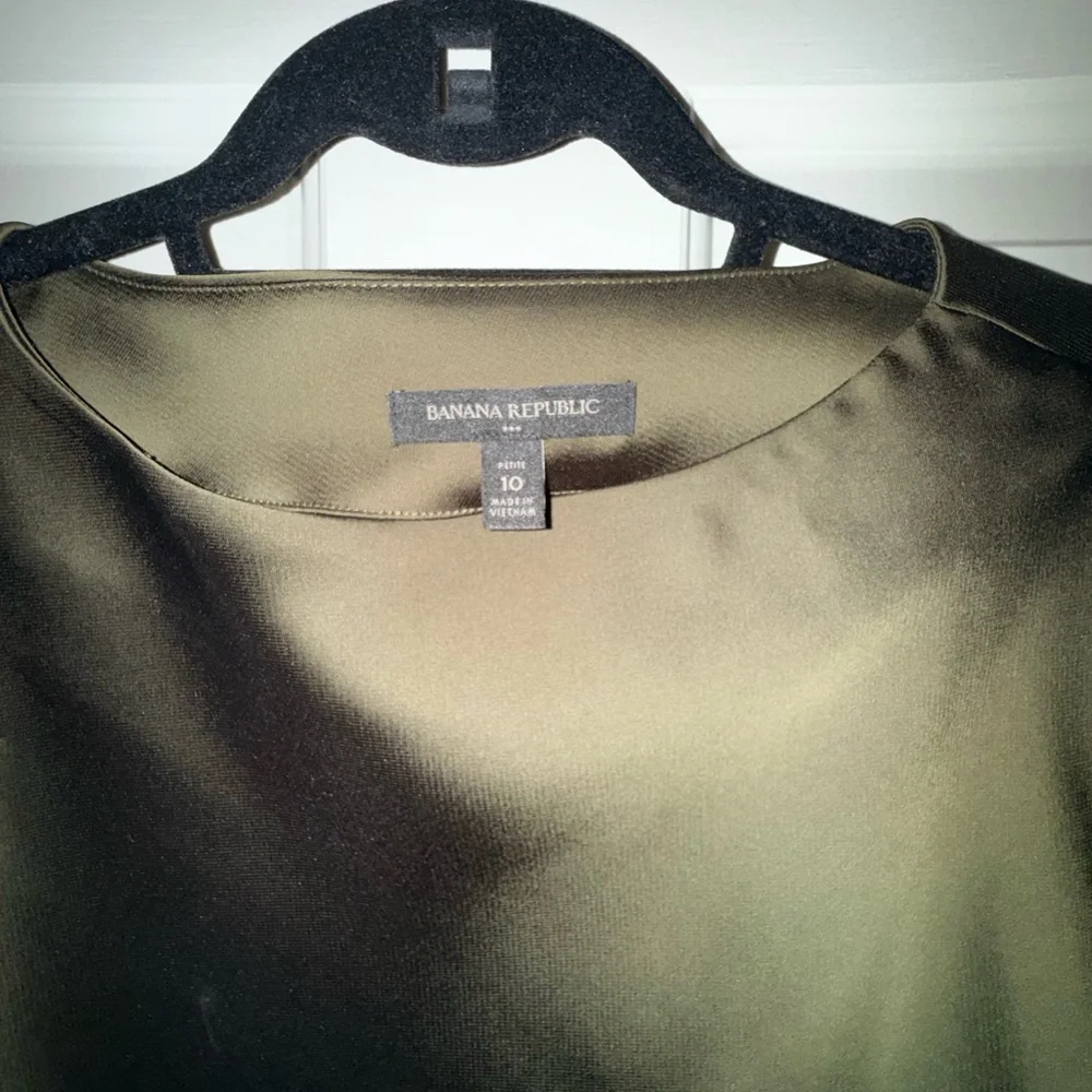 Banana Republic Asymmetrical Dark Green Dress - Picture 2 of 3